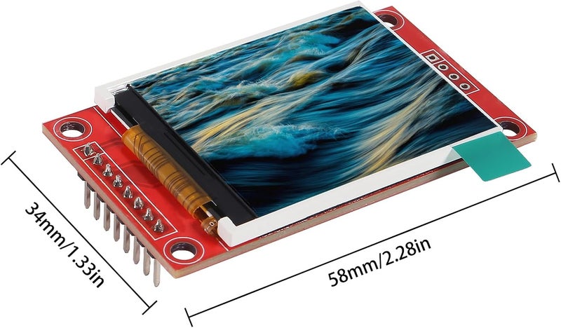 XIITIA 2pcs 1.8" SPI TFT LCD Display Screen Module ST7735 128×160 TFT LCD Screen Shield 3.3V 5.5V 51/AVR/STM32/ARM 8/16 bit for Arduino - Image 2